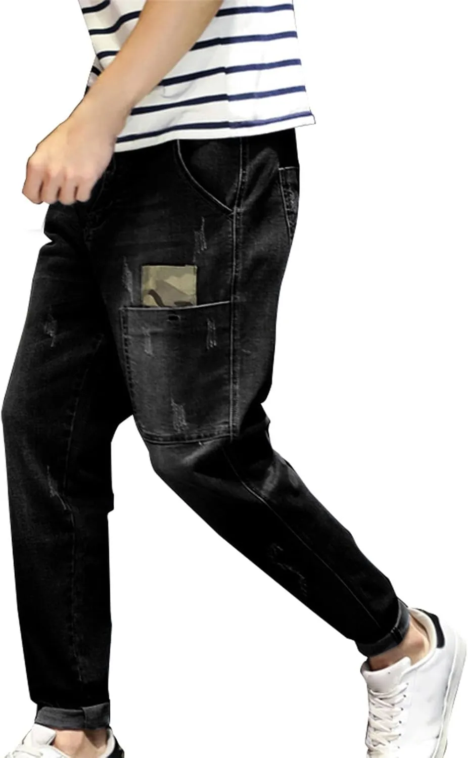 GIERIDUC Men's Traditional Plaid Chino Pants Men's Cargo Pants Relaxed Fit White Basketball Leggings Mens Sweatpants Pockets