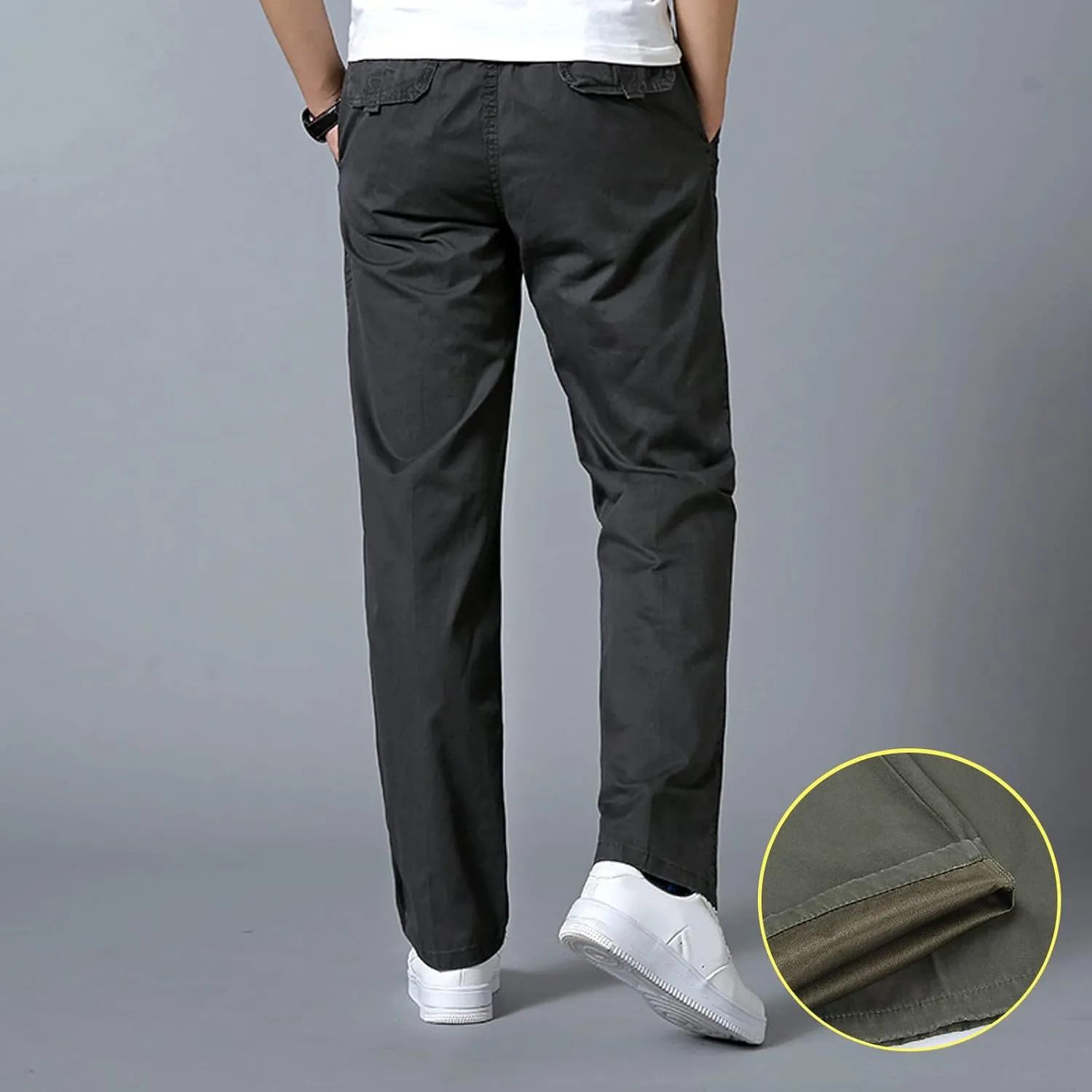 GIERIDUC Plaid Dress Pants for Men's Mens Work Trousers with Knee Pads Best Workout Pants for Men Corduroy Men's Pants Slim