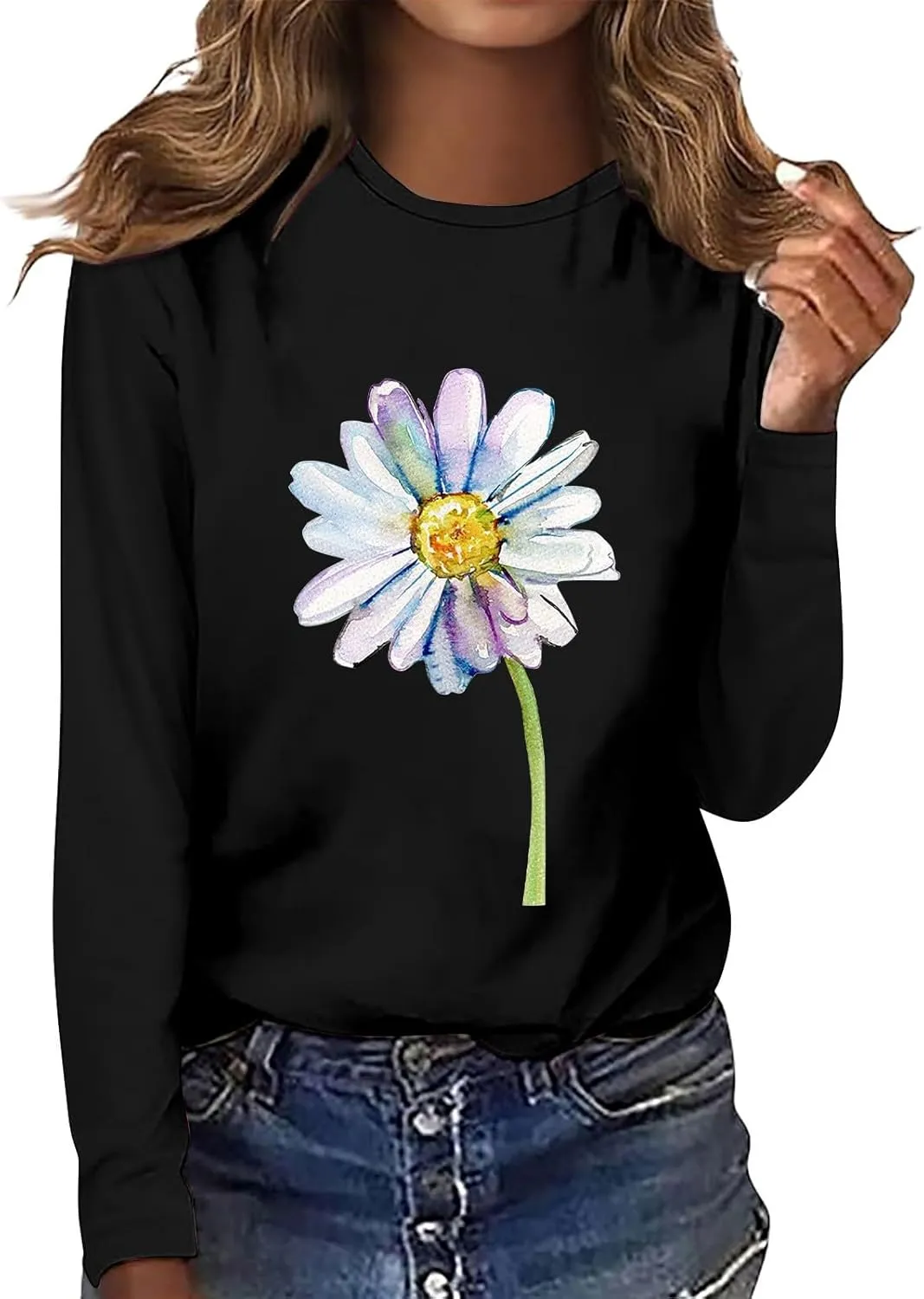 GIERIDUC Womens Hoodies Oversized Sweatshirts Pullover Vintage Crewneck Sweatshirt White Sweater Women Cheetah Sweater