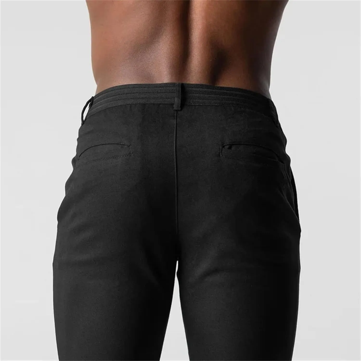 Golf Pants Men Slim Fit Muscle Elastic Trousers Business Breathable Classic Stretch Casual Suit Pants with Pockets