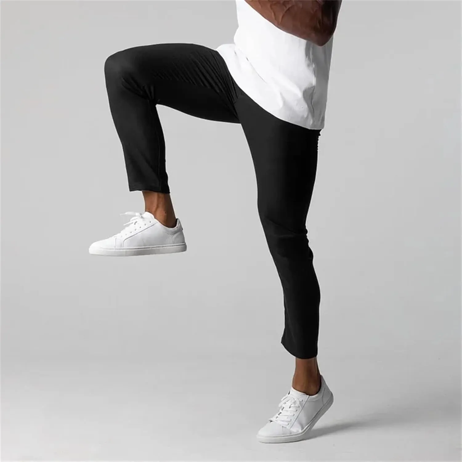 Golf Pants Men Slim Fit Muscle Elastic Trousers Business Breathable Classic Stretch Casual Suit Pants with Pockets