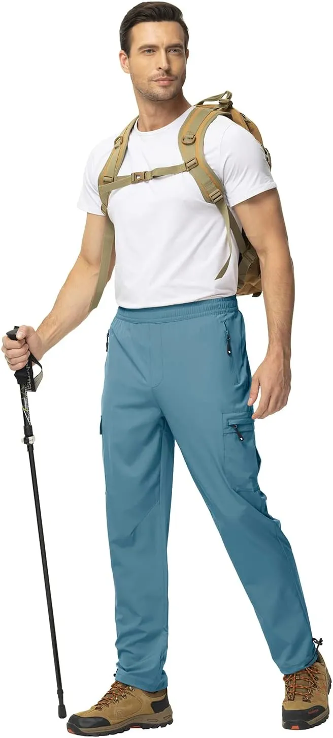 Gopune Men's Lightweight Joggers Quick Dry Hiking Athletic Pants Outdoor Running Casual Track Pants