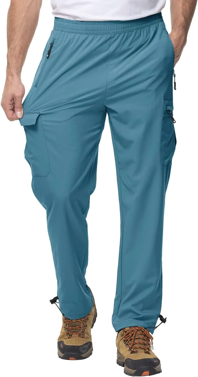 Gopune Men's Lightweight Joggers Quick Dry Hiking Athletic Pants Outdoor Running Casual Track Pants