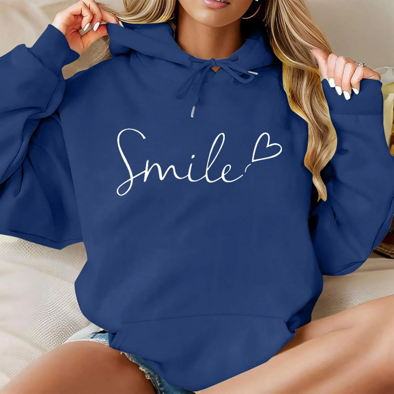 Graphic Hoodies Trendy Shape Printed Fall Outfit Oversize Fall Winter Fashion 2024 Oversized Pullover