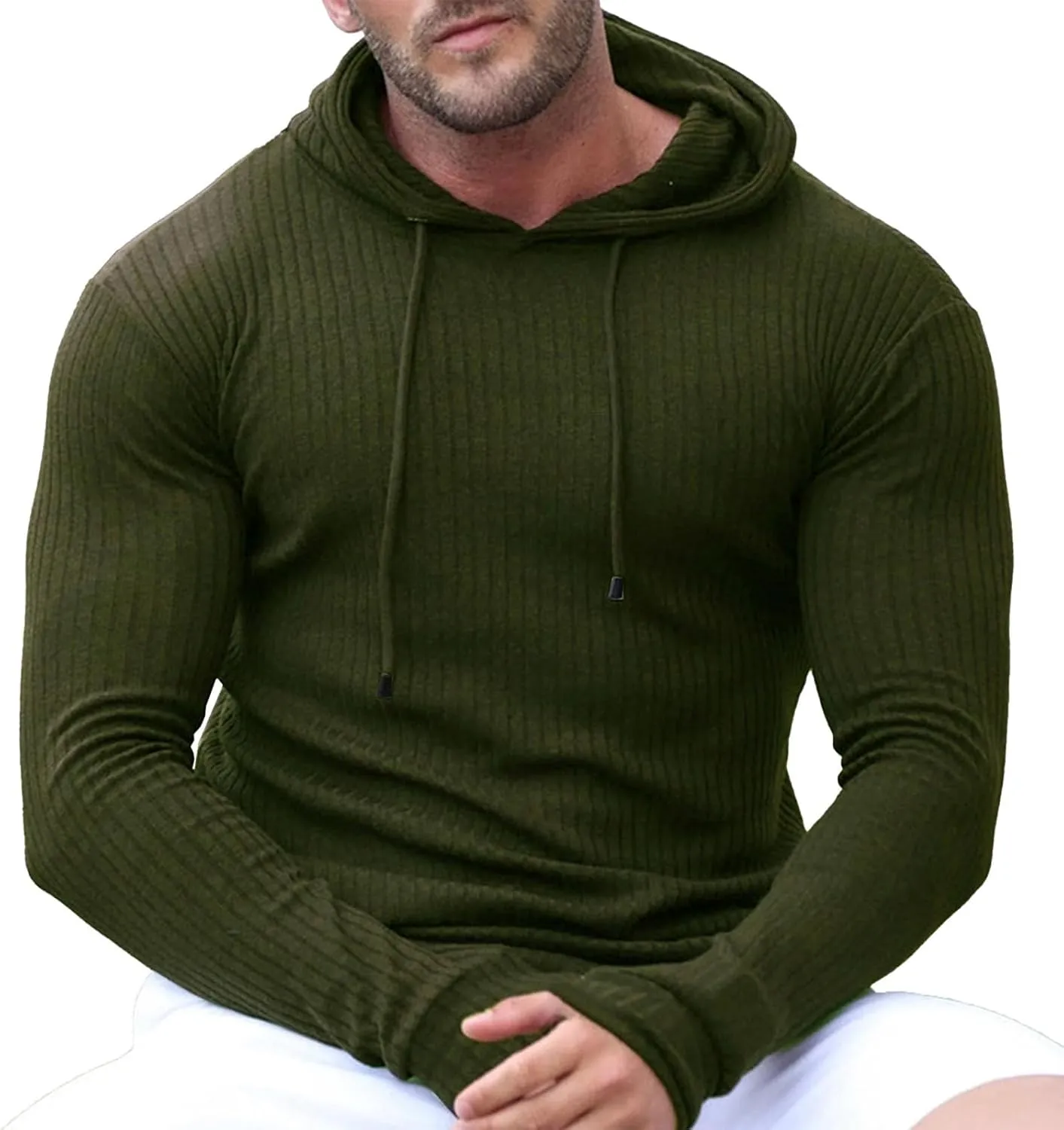 Hoodies for Men Athletic Training Sweatshirt Casual Long Sleeve Shirts Gym Workout Hoodie Big and Tall Pullover Sweater