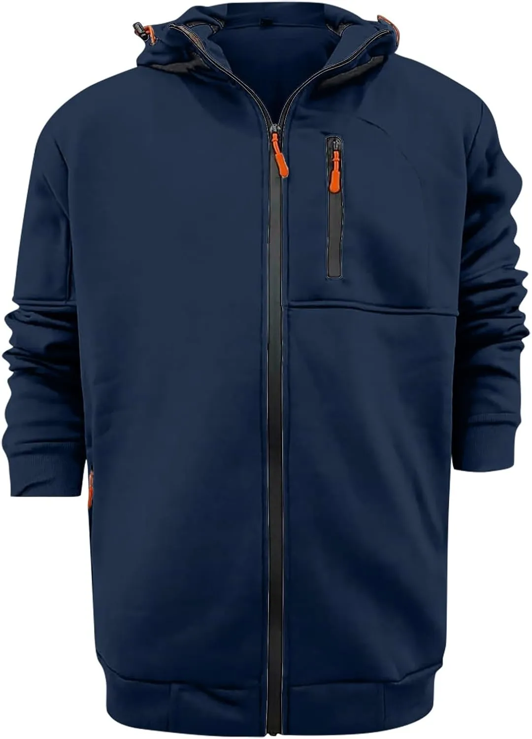 Hoodies for Men Full Zip up Lightweight Winter Hoodies Casual Fashion Sports Hooded Jacket Fall Tops with Zip Pockets
