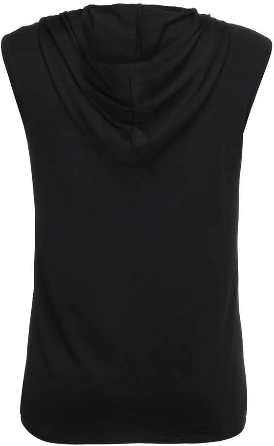 Hoodies for Men Men's Workout Hooded Tank Tops Bodybuilding Muscle Cut Off T Shirt Sleeveless Gym Hoodies T-Shirts Top