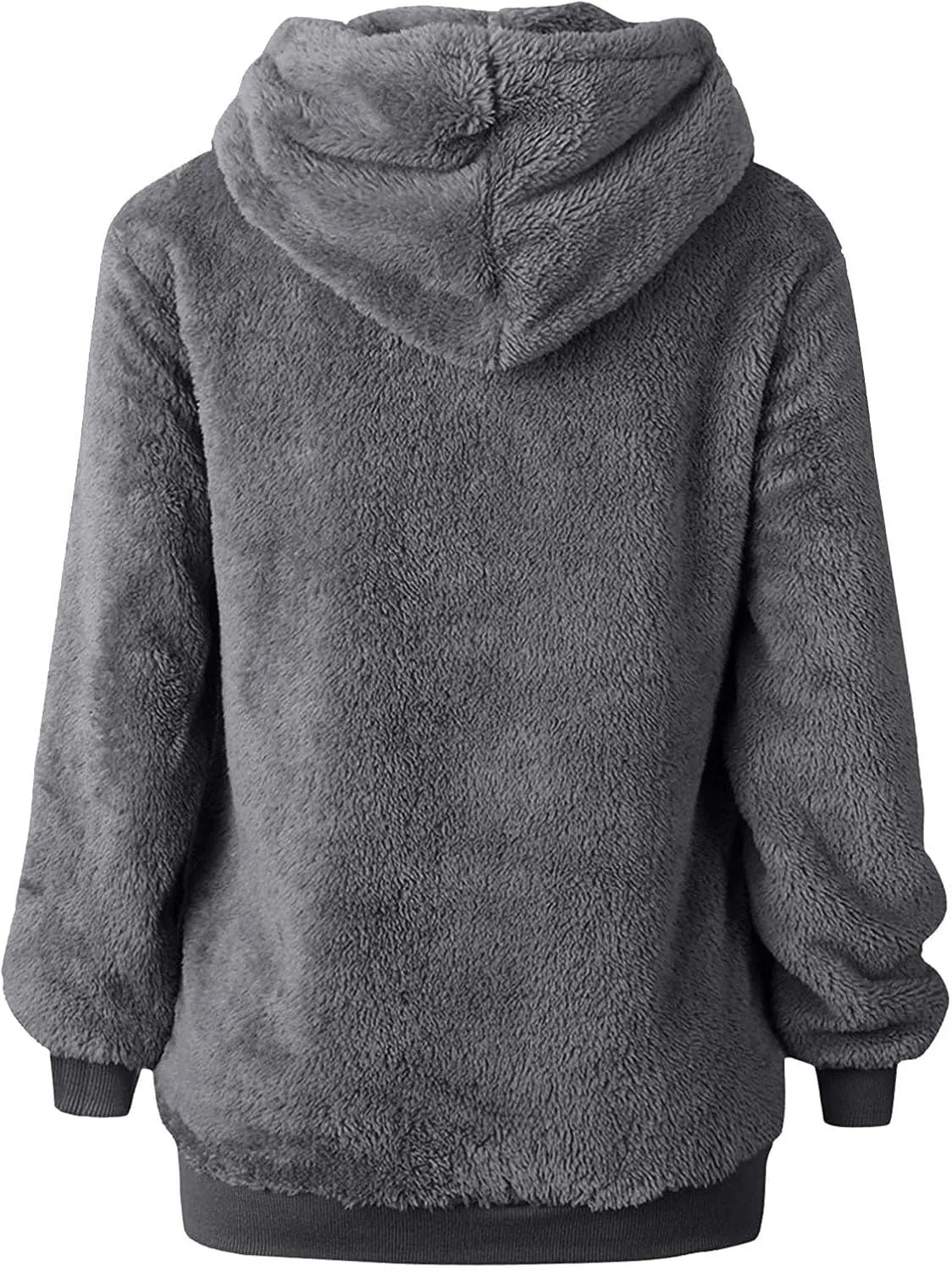 Hoodies for Women Athletic Fuzzy Oversized Long Sleeve Sweatshirt Drawstring Fleece Winter Warm Clothes With Pockets