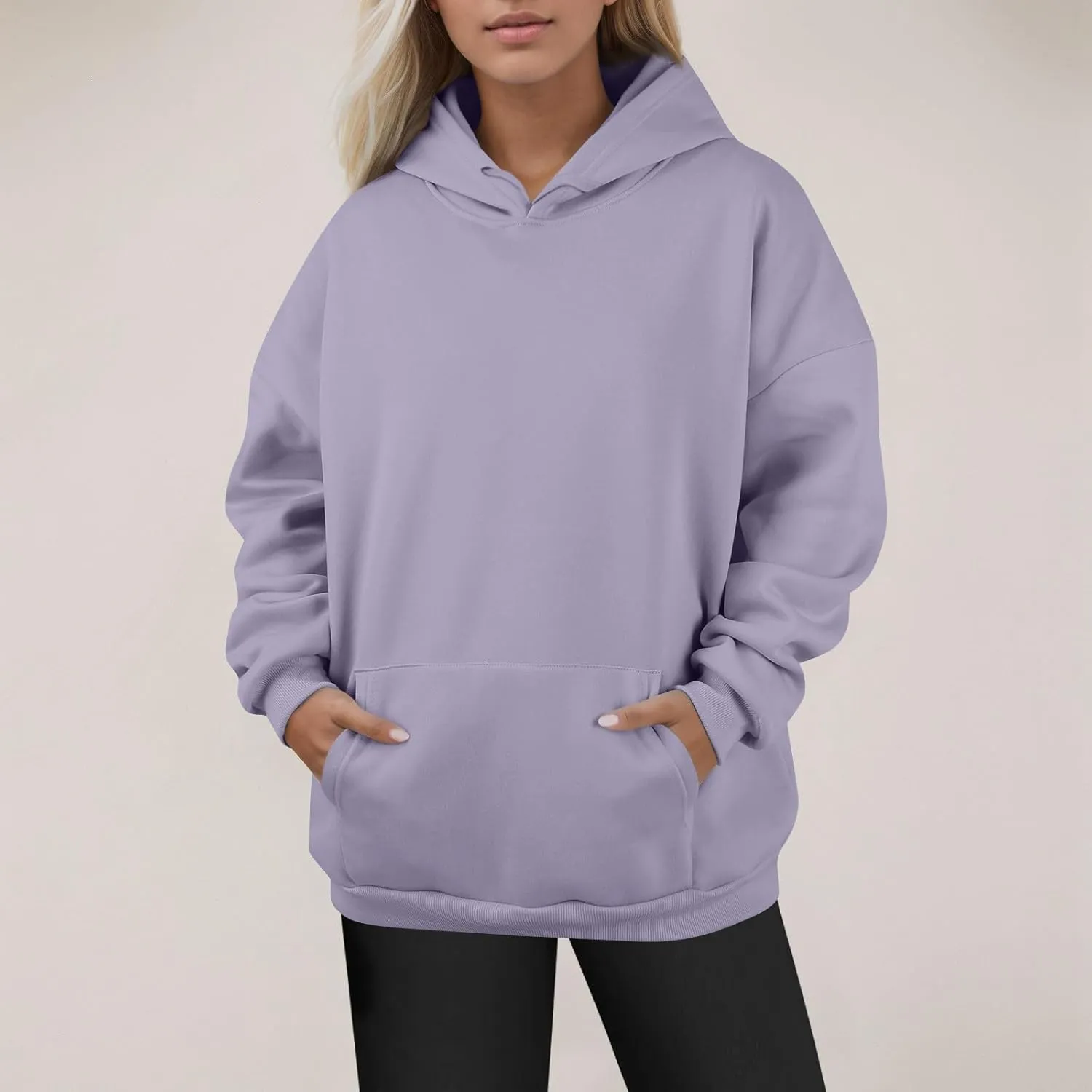 Hoodies Y2k Long Sleeve Pullover Sweatshirt Winter Fall Lightweight Sweatshirts Fleece Sweaters Oversized Clothes