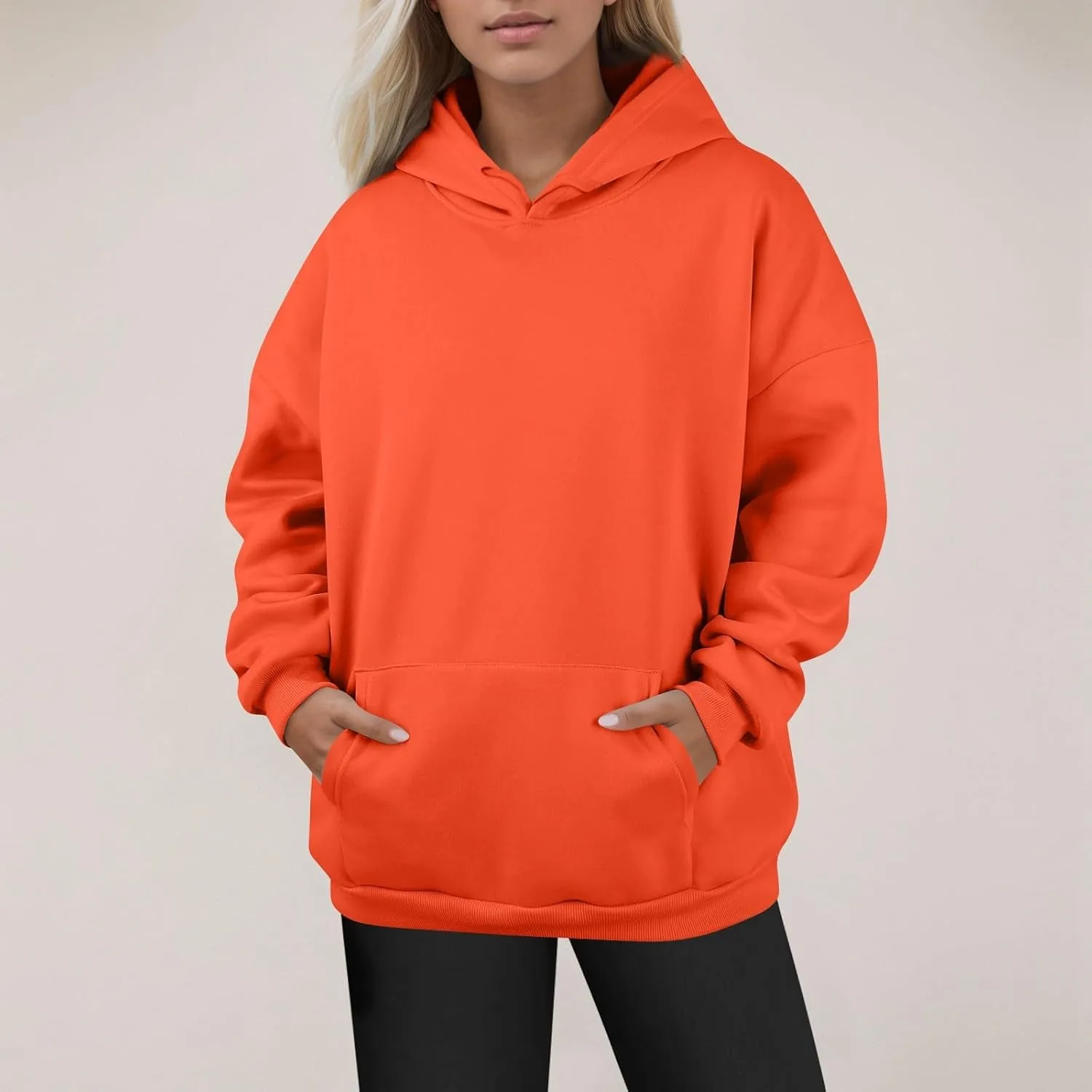Hoodies Y2k Long Sleeve Pullover Sweatshirt Winter Fall Lightweight Sweatshirts Fleece Sweaters Oversized Clothes