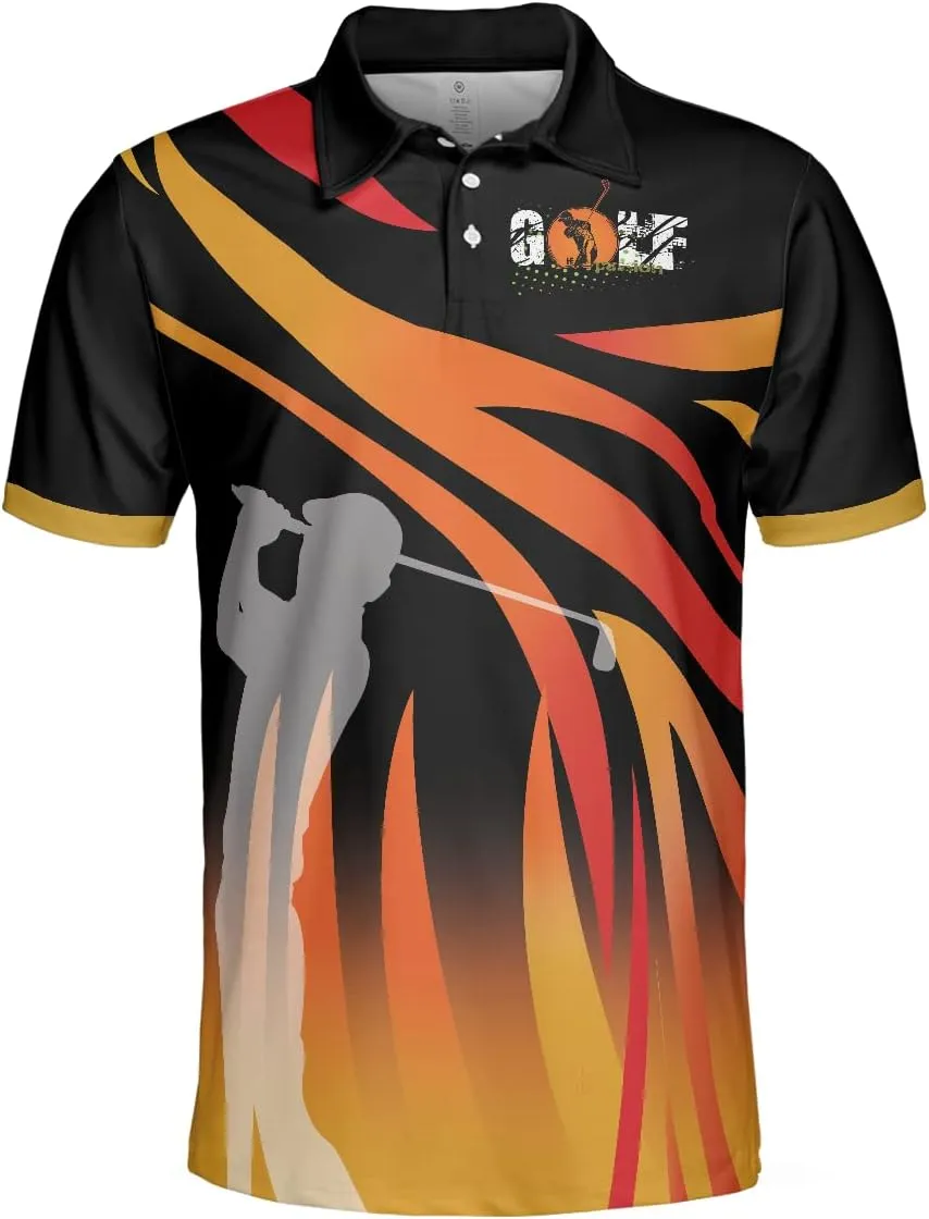 HYPERFAVOR Golf Shirts for Men- Quick-Dry Golf Polo Shirts- Smart Mens Golf Shirt Short Sleeve for Men