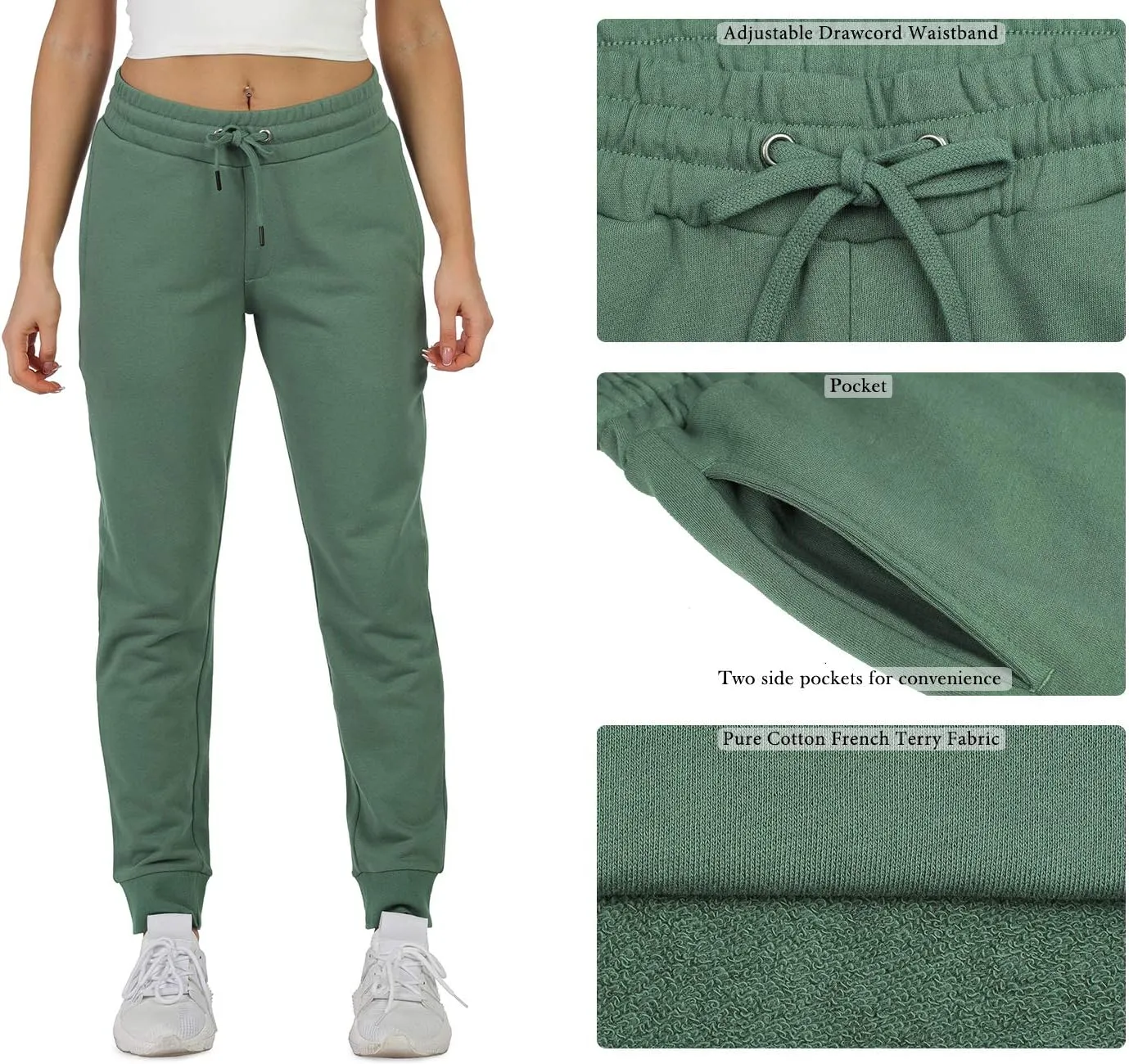 icyzone Women's Athletic Sweatpants Joggers with Pockets