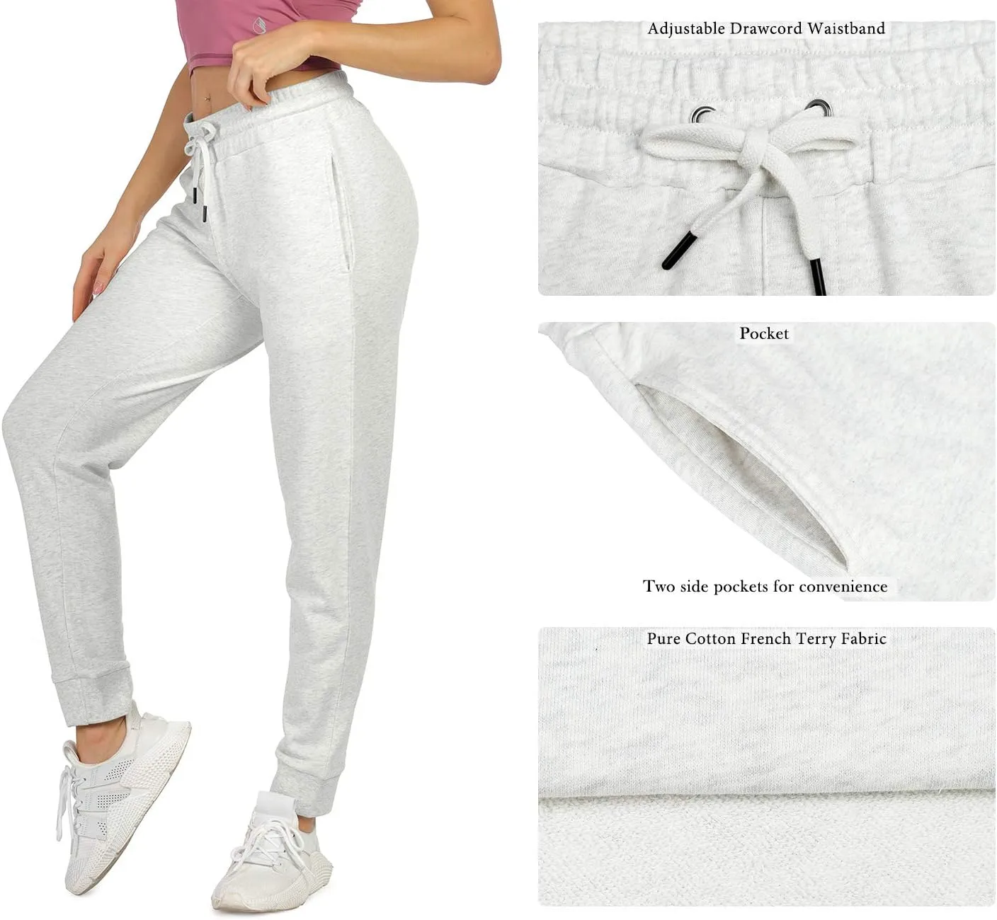 icyzone Women's Athletic Sweatpants Joggers with Pockets