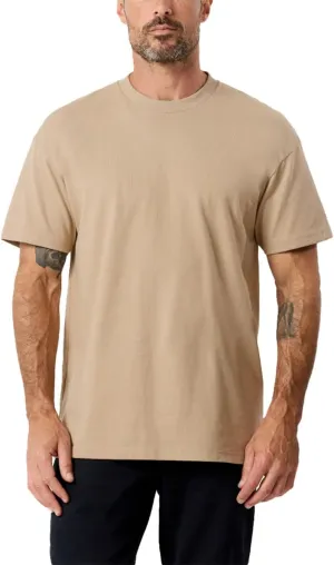 INTO THE AM Men's Heavyweight T Shirts for Men S - 3XL Boxy 100% Cotton Heavy Duty Thick Weight Tshirt
