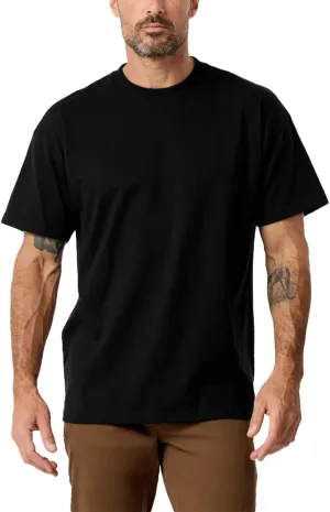 INTO THE AM Men's Heavyweight T Shirts for Men S - 3XL Boxy 100% Cotton Heavy Duty Thick Weight Tshirt