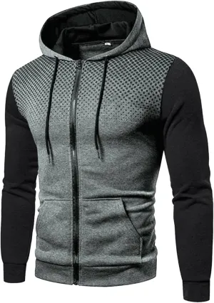 Jackets for Men,Pullover Hoodies for Men Solid Zipper Long Sleeve Hooded Sweatshirts Casual Workout Sport Sweaters Tops