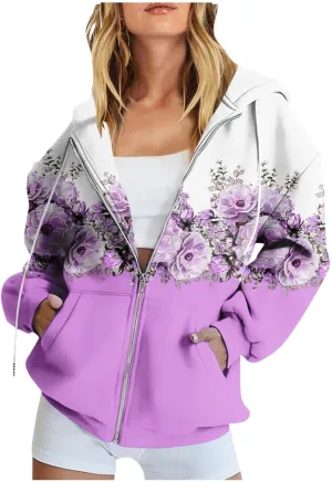 Jackets For Women Hooded Sweatshirt Long Sleeve Drawstring Sweatshirt Loose Sweatshirt With Pockets Hoodie For Women