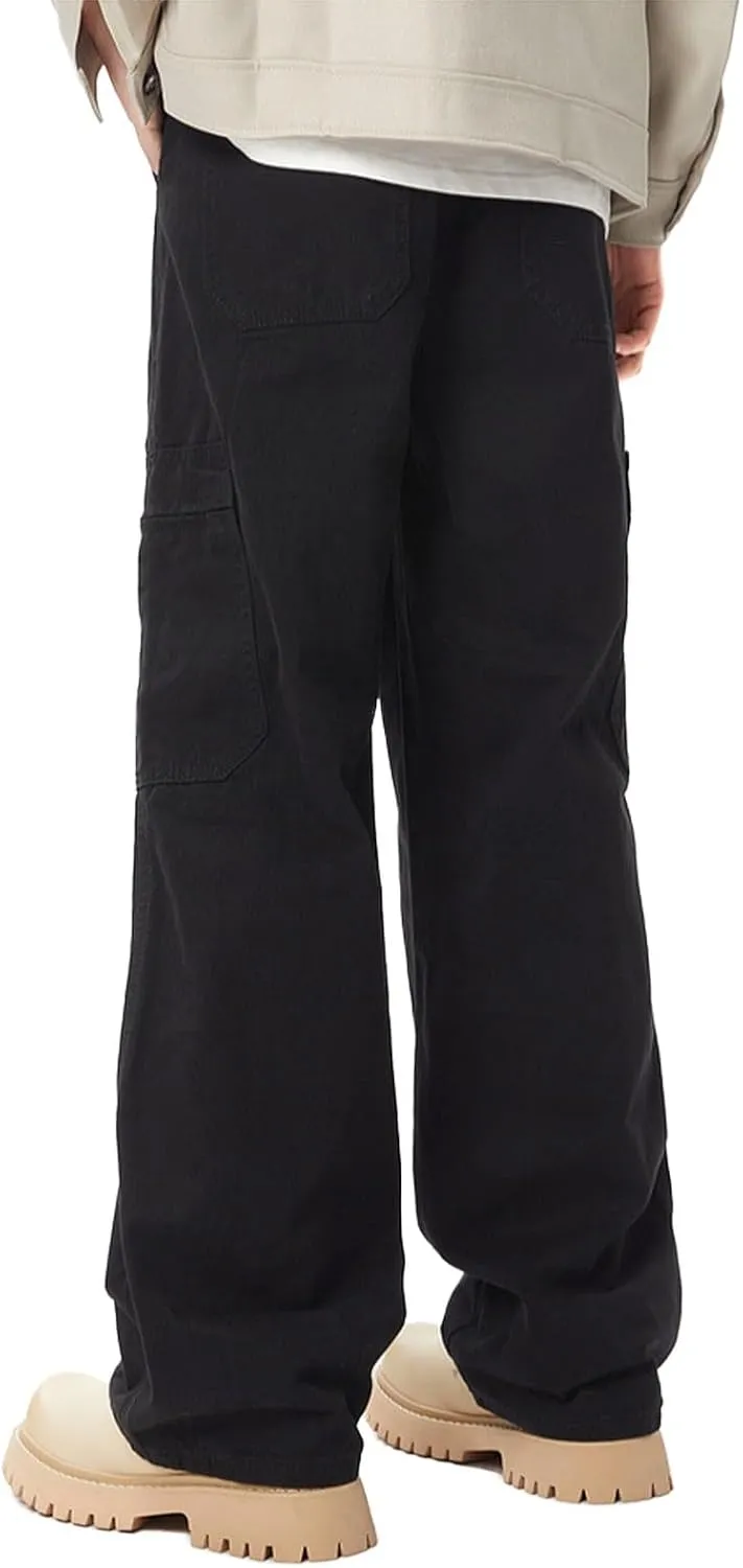 Jeans for Men Relaxed Fit Hip Hop Star Pants Denim Loose Goth Fashion Streetwear Straight Mid Rise Jeans Men's