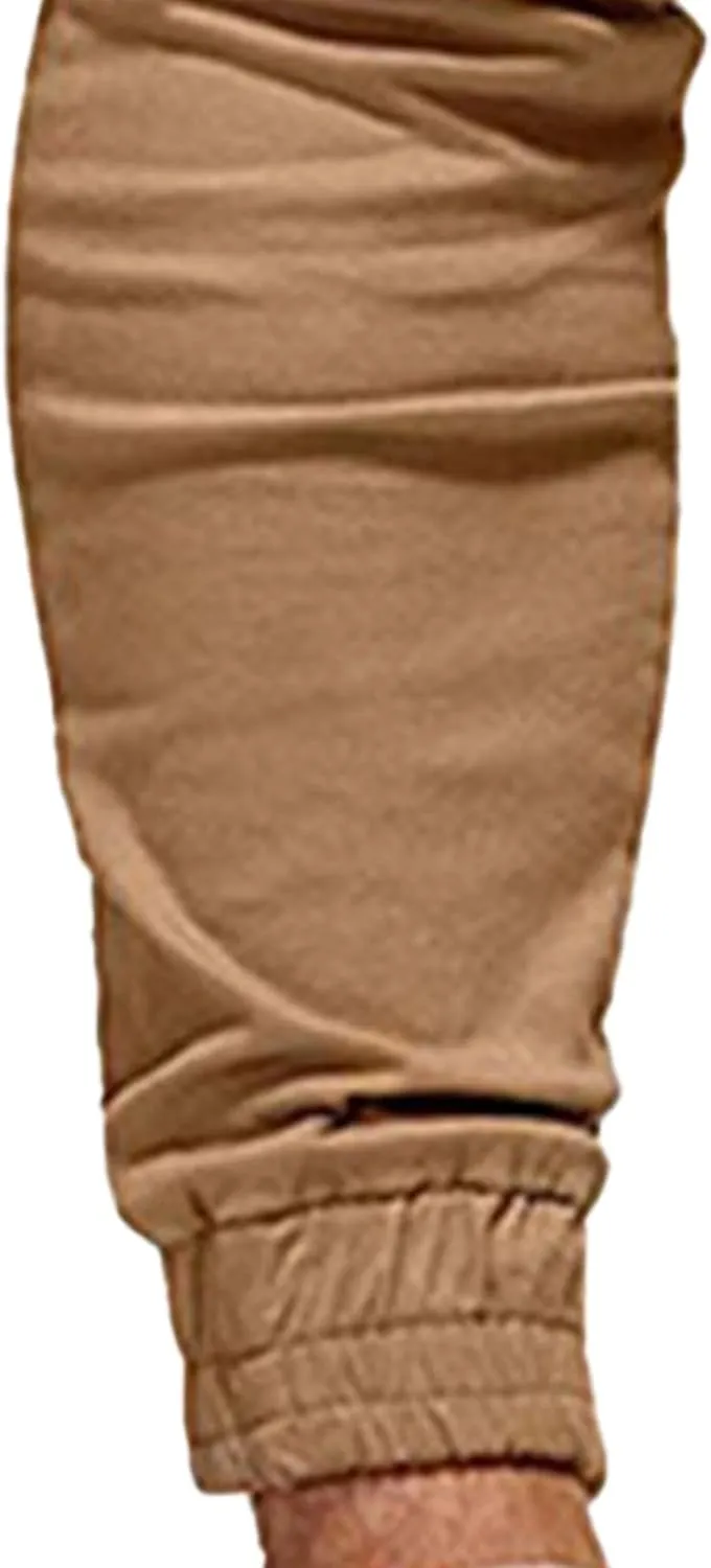 JEShifangjiusu Mens Fashion Cargo Pants Relaxed Fit Drawstring Joggers Sweatpants Workout Casual Cotton Long Trousers