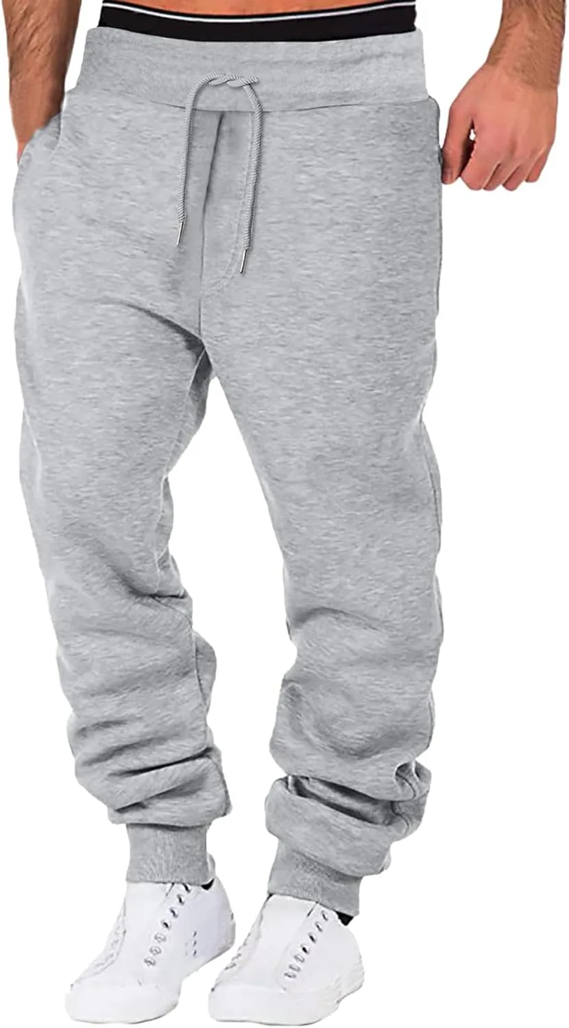 Joggers for Men Big and Tall Heavyweight Fleece Joggers Sweatpants Slim Fit Mens Athletic Jogger Pants with Pockets