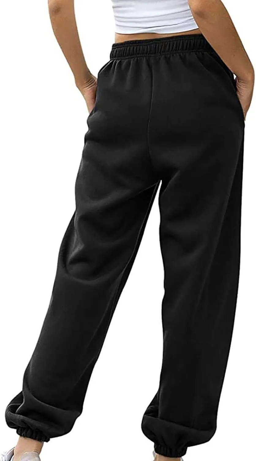 Joggers for Women 2024 Casual Workout Sweatpants with Pockets Baggy Drawstring Lounge Athletic Gym Comfy Sweat Pants