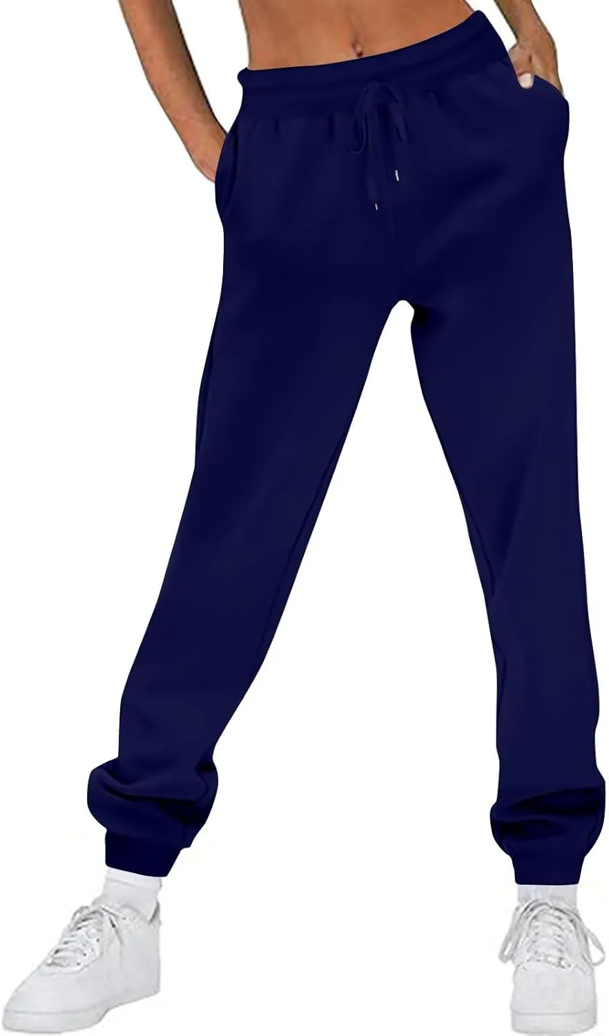 Joggers for Women High Waisted Drawstring Baggy Sweatpants Casual Fleece Joggers with Pockets Athletic Pant