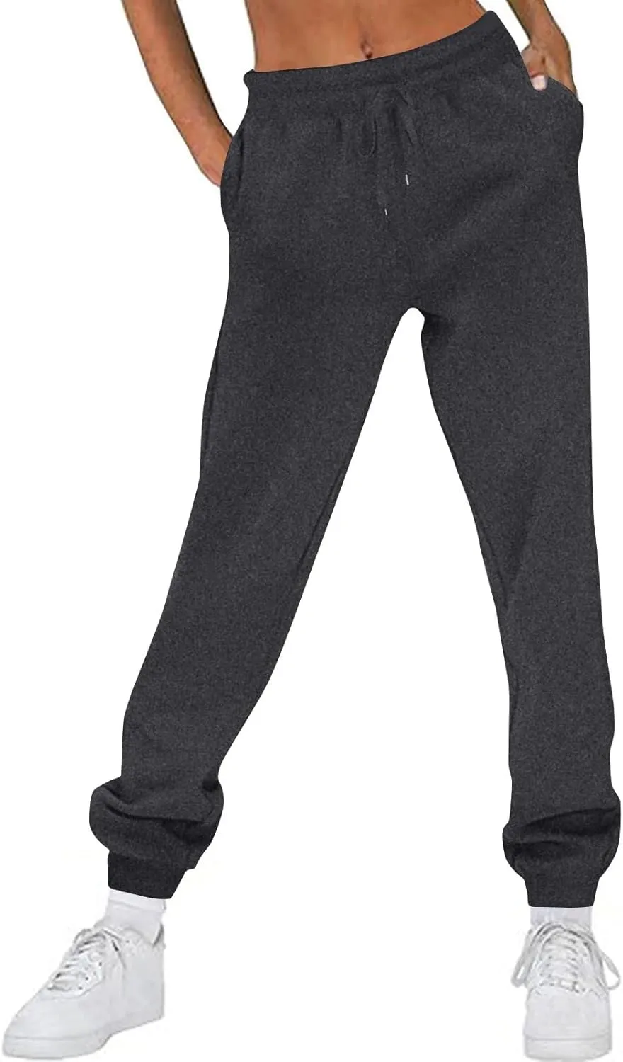 Joggers for Women High Waisted Drawstring Baggy Sweatpants Casual Fleece Joggers with Pockets Athletic Pant
