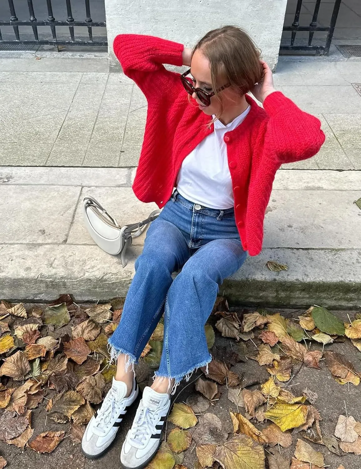 Knitted Chunky Cardigan Sweaters for Women Button Down Cardigans Open Front Sweater Tops Y2k Outwear Coats