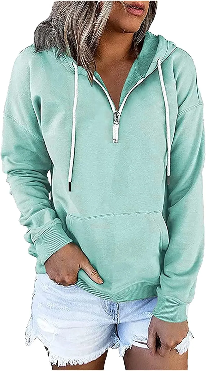 LCMTWX Women's Hoodies Zipper Top Sweatshirts Long Sleeve Casual Fashion Warm Shirts Pullover Sweatshirt for Women Hoodie