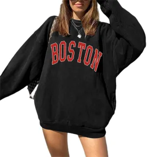 LilyCoco Women's Graphic Sweatshirts Oversized Long Sleeve Sweatshirt Pullover Tops