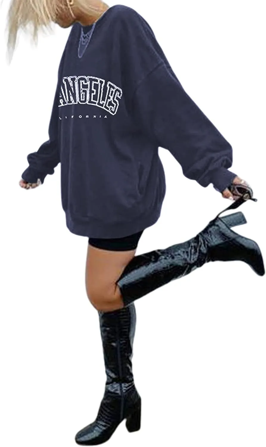 LilyCoco Women's Graphic Sweatshirts Oversized Long Sleeve Sweatshirt Pullover Tops