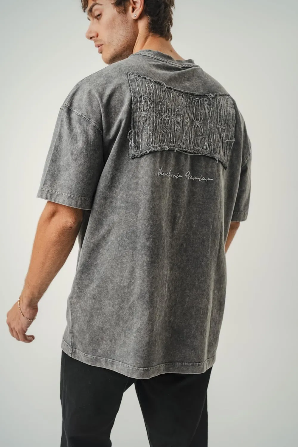 MECHANIC Men's Cotton T-Shirts Oversized Unisex Short Sleeves Casual Loose