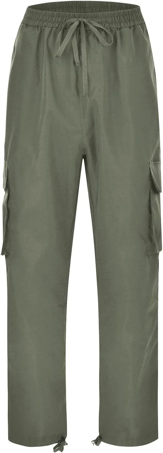 Mens Cargo Pants Casual Relaxed Fit Joggers Athletic Pants Cotton Loose Workout Straight Sweatpants Lightweight