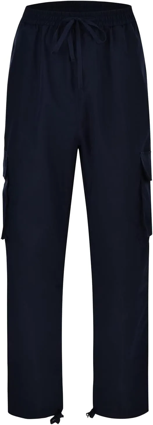 Mens Cargo Pants Casual Relaxed Fit Joggers Athletic Pants Cotton Loose Workout Straight Sweatpants Lightweight