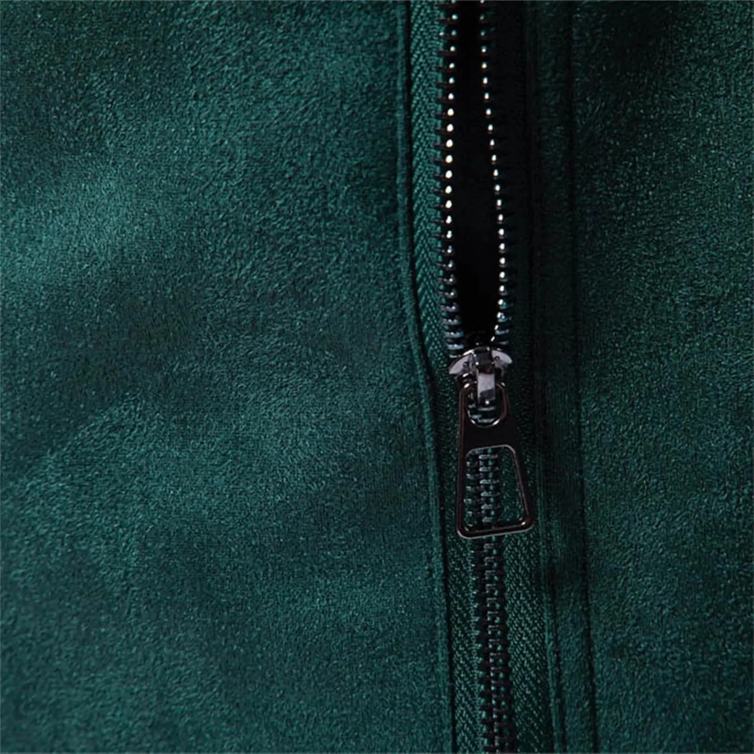 Men's Casual Suede Bomber Jacket Stand Collar Faux Leather Jacket Vintage Work Cargo Jackets Trucker Coats for Men