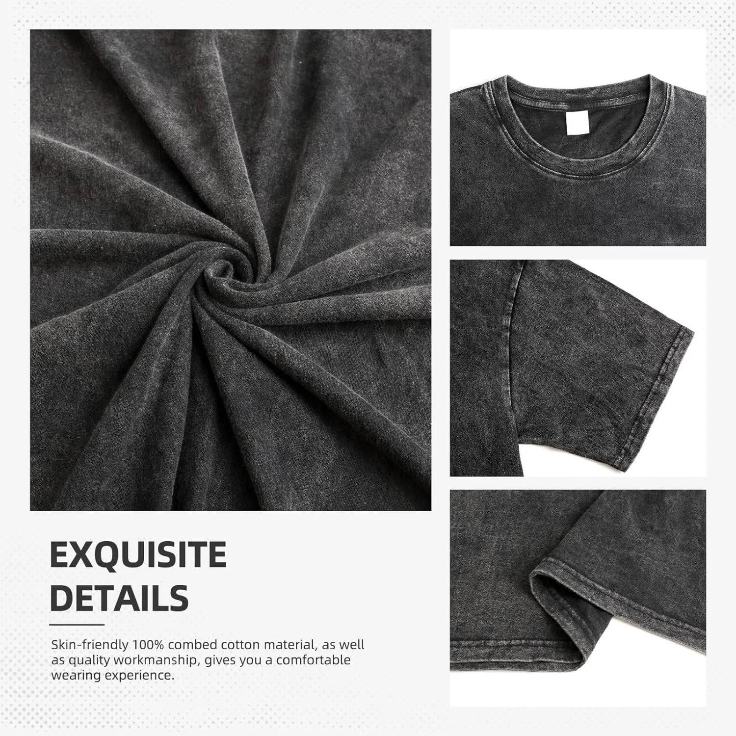Men's Cotton T-Shirts Motocross Short Sleeve Vintage T Shirts Casual Loose Fit Retro Tees Tops