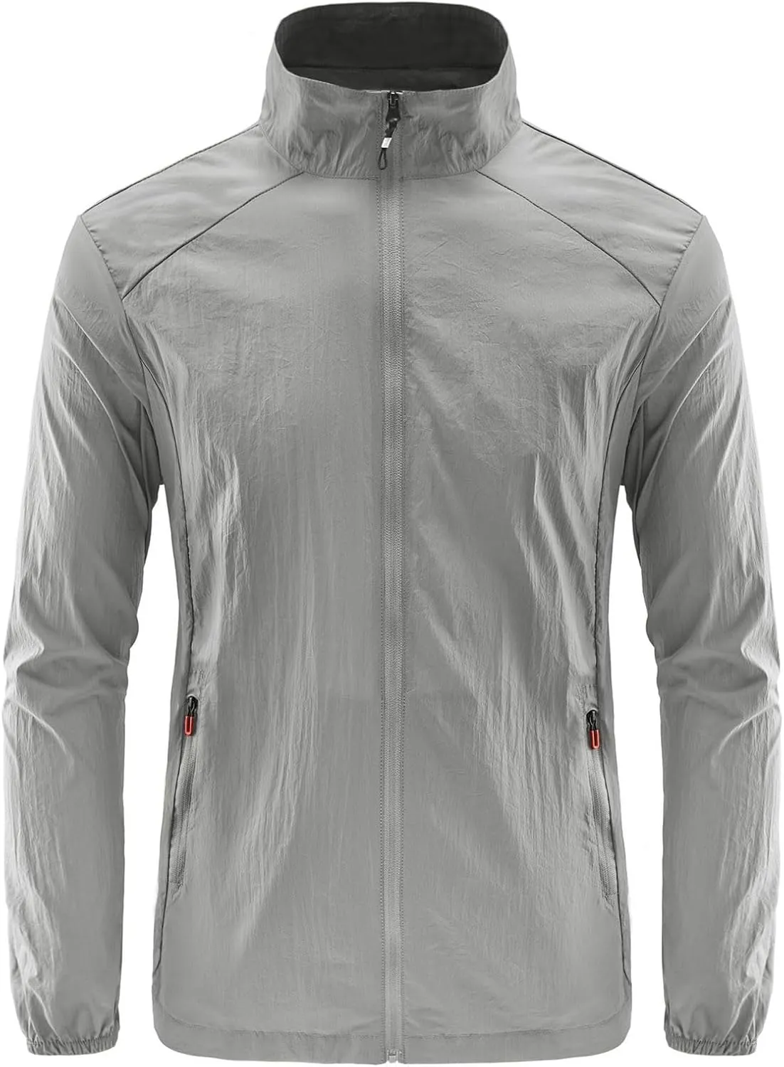 Mens Full Zip Lightweight UPF 50  Jackets Long Sleeve Performance Breathable Sun Protection Fishing Hiking Shirts