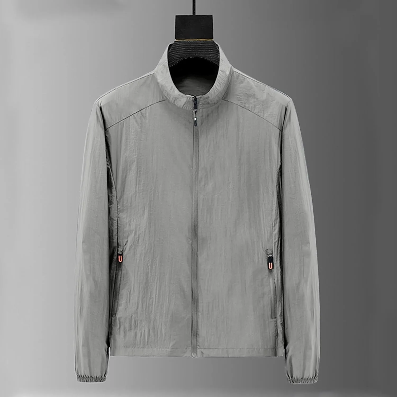 Mens Full Zip Lightweight UPF 50  Jackets Long Sleeve Performance Breathable Sun Protection Fishing Hiking Shirts