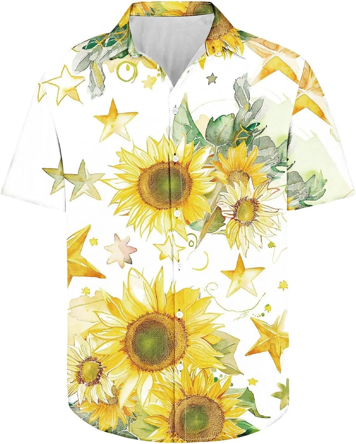 Mens Funny Floral Hawaiian Shirt Loose Fit Beach Vacation Surfing Tropical Summer Casual Outfit