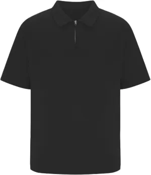 Men's Henley Quarter Zip T Shirt Plus Size Short Sleeve Loose Fit Lapel Breathable Top Quick Dry Gym Travel Work Outfit
