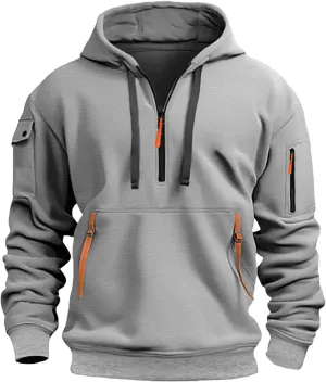 Men's Hoodie Comfortable Loose Solid Hooded Sweater Top Printed Sweatshirt Top Outdoor Men'S Fashion Hoodies And Sun