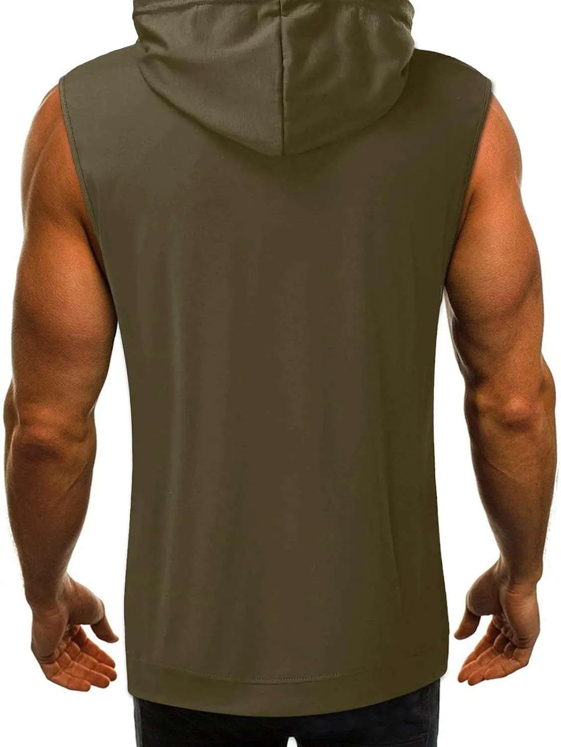 Mens Hoodie Men's Workout Hooded Tank Tops Sports Training Sleeveless Gym Hoodies Bodybuilding Cut Off Muscle Shirts