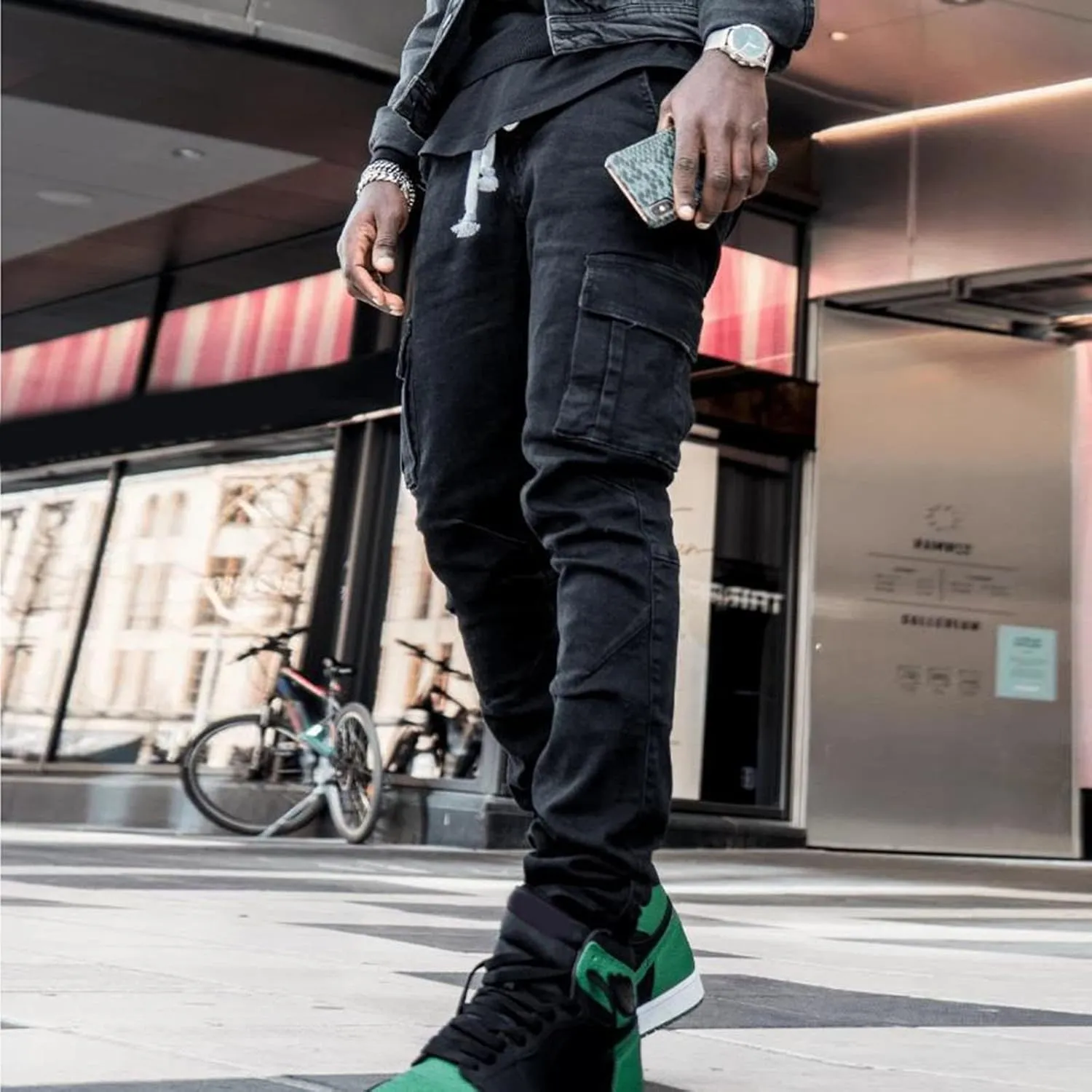 Men's Relaxed Fit Jeans Slim Fit Casual Tapered Jeans Straight Leg Tapered Leg Jeans Stretch Denim Pants
