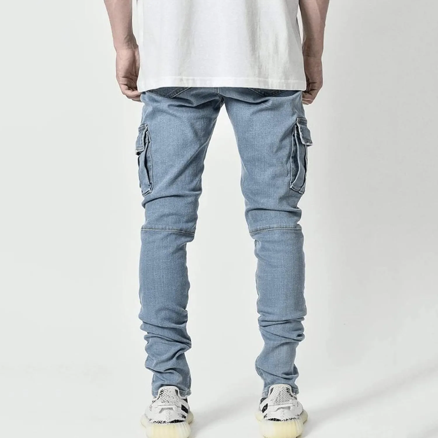 Men's Relaxed Fit Jeans Slim Fit Casual Tapered Jeans Straight Leg Tapered Leg Jeans Stretch Denim Pants