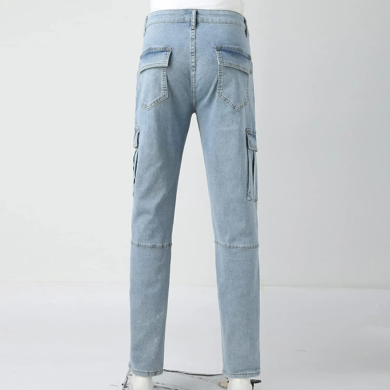 Men's Relaxed Fit Jeans Slim Fit Casual Tapered Jeans Straight Leg Tapered Leg Jeans Stretch Denim Pants