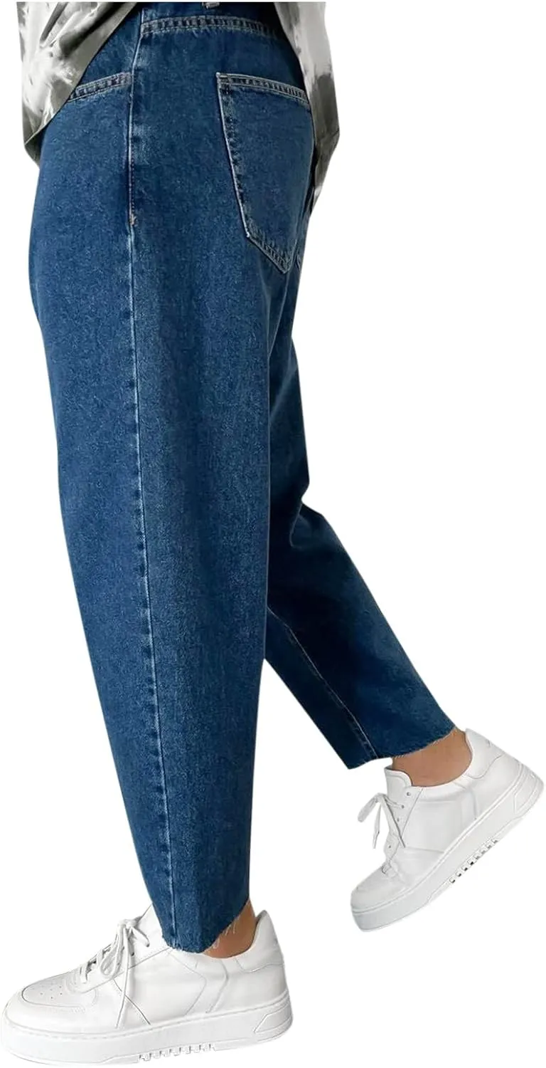 Men's Relaxed Fit Tapered Jeans Stackable Straight Leg Jeans Distressed Destroyed Regular Straight Leg Denim Pants