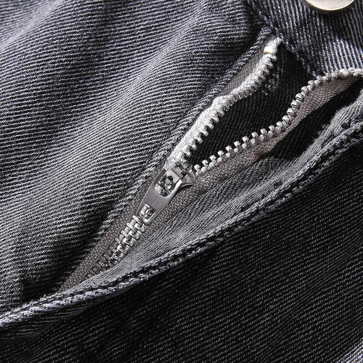 Men's Relaxed Fit Tapered Jeans Stackable Straight Leg Jeans Distressed Destroyed Regular Straight Leg Denim Pants