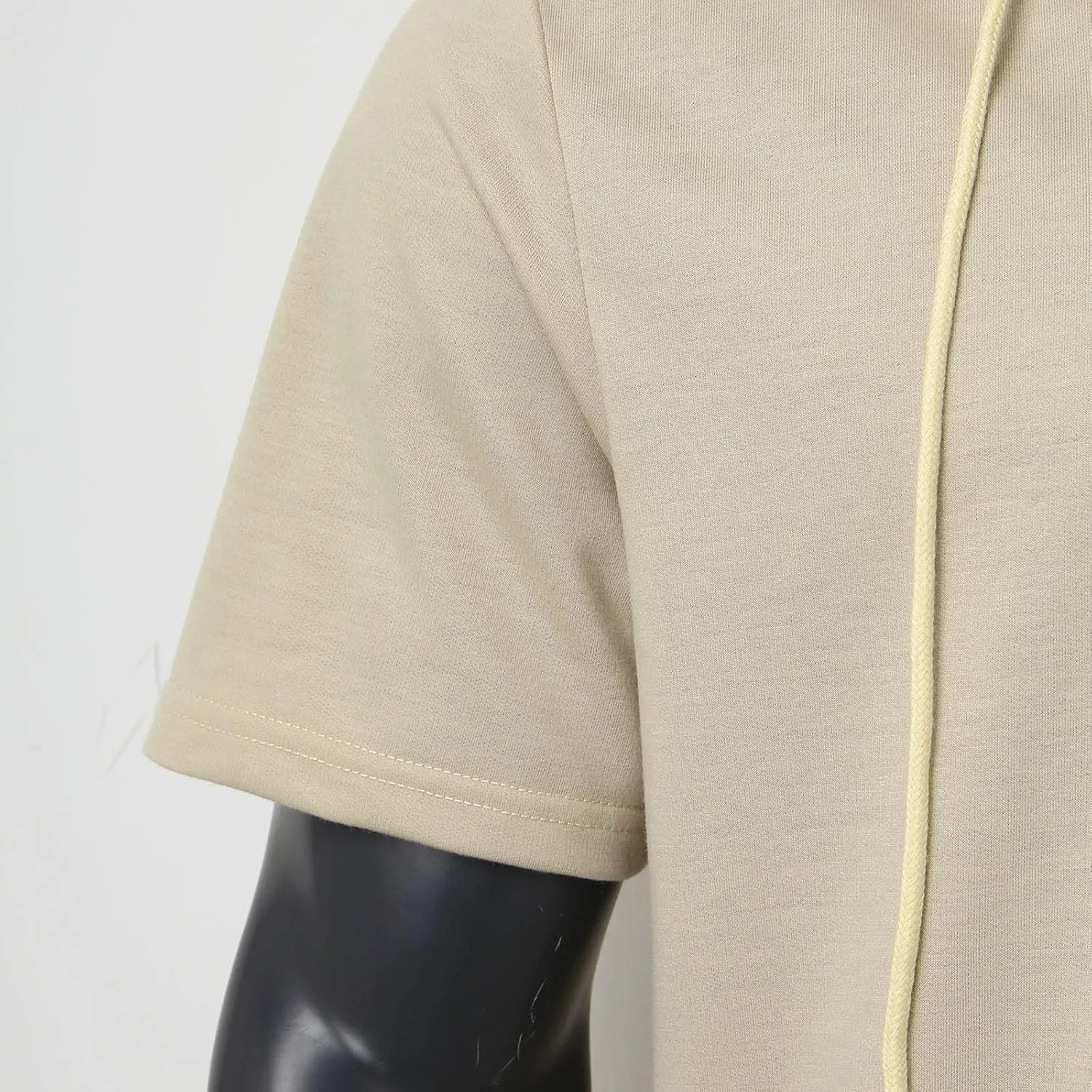 Men's Short Sleeve Hoodies T-Shirt Athletic Workout Muscle Tops Hip Hop Street Hooded Shirts Summer Solid Color Tees