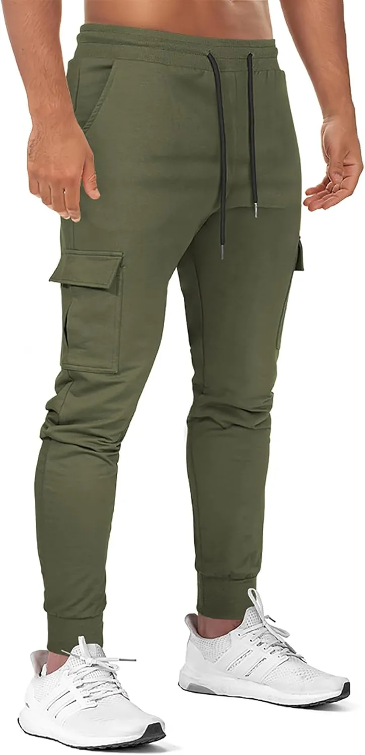 Men's Sweatpants Cargo Joggers Pants Athletic Traning Track Pants Joggers with Pockets