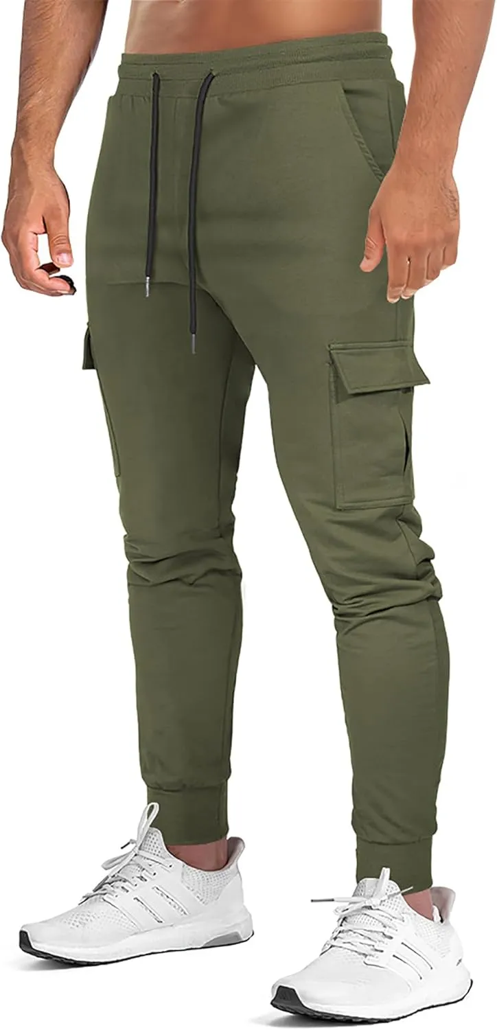 Men's Sweatpants Cargo Joggers Pants Athletic Traning Track Pants Joggers with Pockets